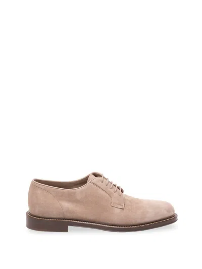 Brunello Cucinelli Derby Shoes In Neutral