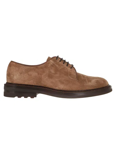 Brunello Cucinelli Pair Of Loafers In Hazelnut