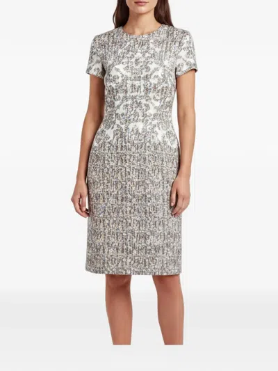 Pre-owned Brunello Cucinelli Dessna Printed Midi Dress In White