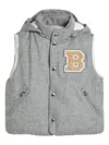 Brunello Cucinelli Detachable-hood Down Gilet In 灰色