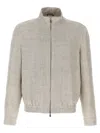 Brunello Cucinelli Linen And Wool Bomber Jacket