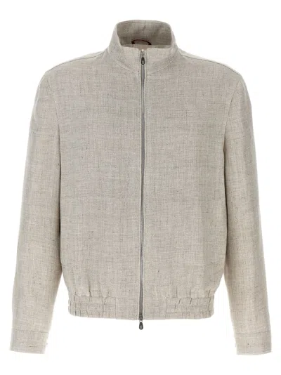 BRUNELLO CUCINELLI DIAGONAL BOMBER JACKET