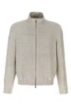 Brunello Cucinelli Linen And Wool Bomber Jacket