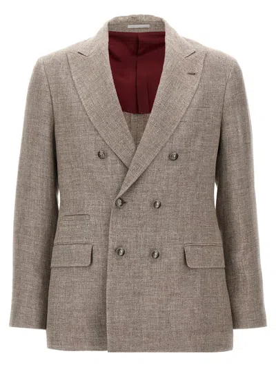BRUNELLO CUCINELLI BRUNELLO CUCINELLI DIAGONAL DECONSTRUCTED BLAZER
