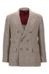 Brunello Cucinelli Diagonal Lapel Blazer With Chest And Flap Pockets