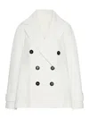 Brunello Cucinelli Linen And Cotton Caban In White
