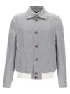 BRUNELLO CUCINELLI DIAGONAL JACKET CASUAL JACKETS AND PARKA GRAY