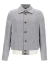 Brunello Cucinelli Diagonal Jacket Casual Jackets And Parka Gray In Gray