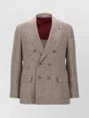 Brunello Cucinelli Diagonal Lapel Blazer With Chest And Flap Pockets