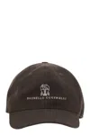 Brunello Cucinelli Baseball Cap In Garment-dyed Twisted Cotton Gabardine With Embroidered Logo