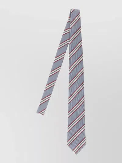 Brunello Cucinelli Diagonal Stripe Necktie Traditional Straight Shape In Multi