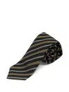 Brunello Cucinelli Diagonal-stripe Silk Tie In Black