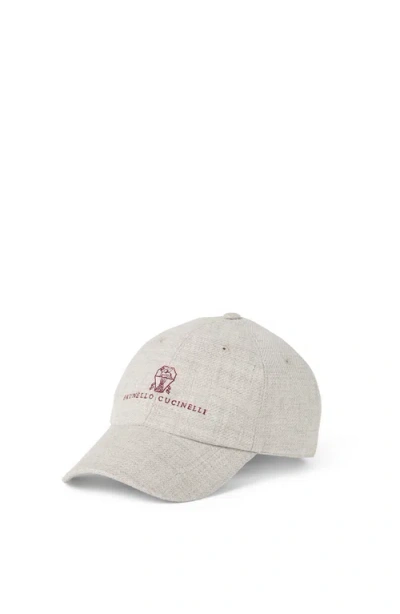 BRUNELLO CUCINELLI BRUNELLO CUCINELLI DIAGONAL TWILL BASEBALL CAP