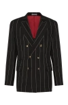 Brunello Cucinelli Diagonal Twill Unconstructed Blazer In Black