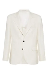 Brunello Cucinelli Diagonal Twill Unconstructed Blazer In Panama