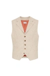 Brunello Cucinelli Button-fastening Waistcoat In Neutral