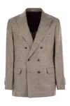 Brunello Cucinelli Diagonally Deconstructed Jacket For Men In Grey