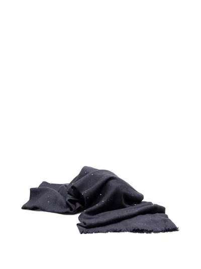 Brunello Cucinelli `diamante` Scarf In Multicolor