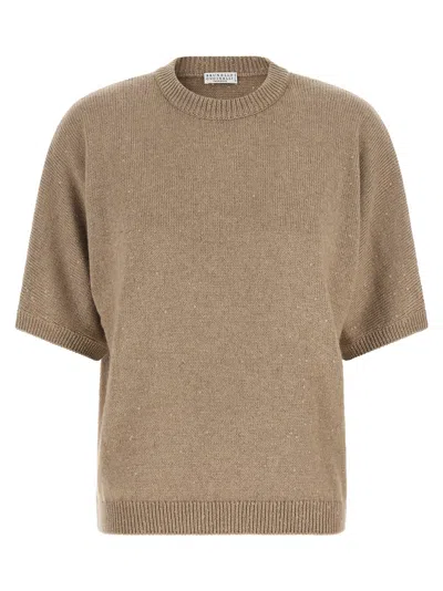 Brunello Cucinelli Sequin-embellished Diamante Sweater In Multi