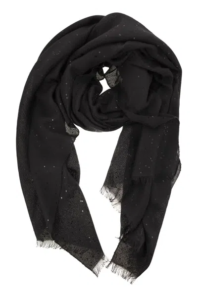 Brunello Cucinelli Diamond Cashmere And Silk Scarf