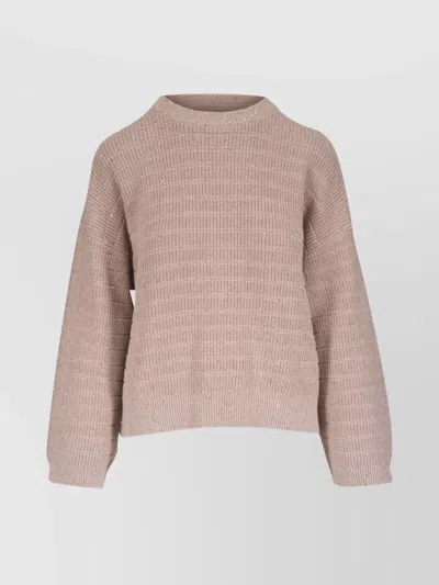 BRUNELLO CUCINELLI DIAMOND COTTON CREW NECK SWEATER