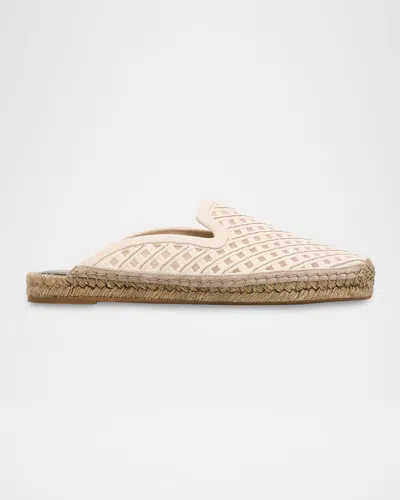 Brunello Cucinelli Diamond Cotton Espadrilles In Neutral