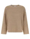 Brunello Cucinelli Diamond Cotton Sweater Sweaters And Cardigans Beige In Neutral