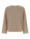 Brunello Cucinelli Diamond Cotton Sweater Sweaters And Cardigans Beige In Neutral