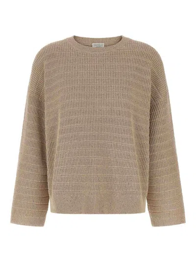 BRUNELLO CUCINELLI DIAMOND COTTON SWEATER