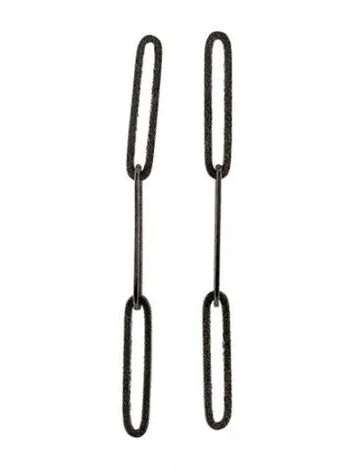 Pre-owned Brunello Cucinelli Diamond Dust Chain Link Earrings In Multi