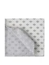 Brunello Cucinelli Silk Pocket Square With Diamond Pattern In Gray
