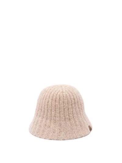 Brunello Cucinelli Diamond Yarn Cashmere Rib Knit Bucket Hat In Green
