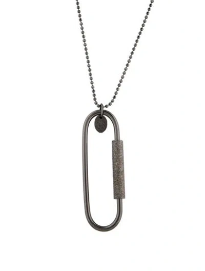 Pre-owned Brunello Cucinelli Diamond-cut Accent Pendant Necklace, 29" In Multicolor