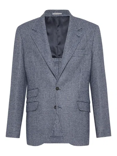 BRUNELLO CUCINELLI DOGTOOTH BLAZER