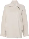 Brunello Cucinelli Dolman-sleeve Cardigan In Neutrals
