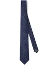 Brunello Cucinelli Dot-jacquard Silk Tie In 蓝色