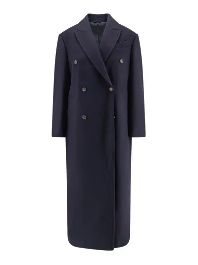 BRUNELLO CUCINELLI DOUBLE -BREASTED COAT IN WOOL