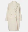 Brunello Cucinelli Double-breasted Alpaca-blend Coat In White