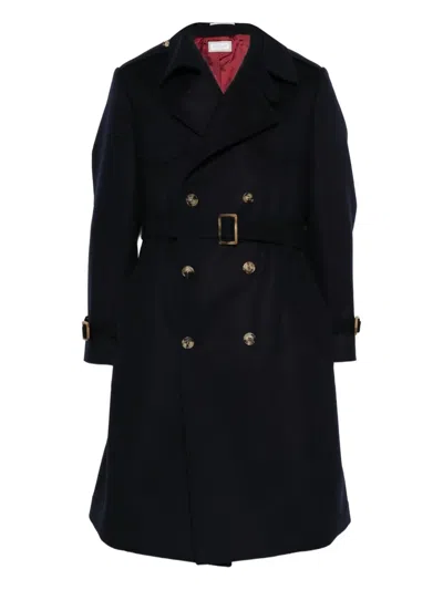 Brunello Cucinelli Double-breasted Belted Coat In Black