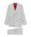 Brunello Cucinelli Men Wool And Silk Double-breasted Suit In Gray