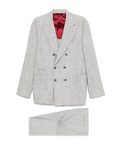 BRUNELLO CUCINELLI BRUNELLO CUCINELLI DOUBLE-BREASTED SUIT
