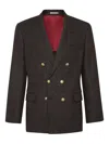 Brunello Cucinelli Prince Of Wales One-and-a-half Breasted Blazer With Metal Buttons Clothing In Brown