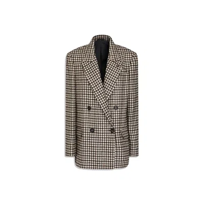 Brunello Cucinelli Double Breasted Blazer In Brown