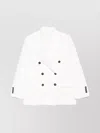 Brunello Cucinelli Sequined Stripe Double-breasted Organza Jacket In White