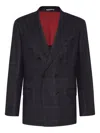 Brunello Cucinelli Prince Of Wales Deconstructed Blazer In Gray