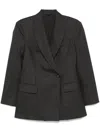Brunello Cucinelli Double-breasted Blazer In Grey