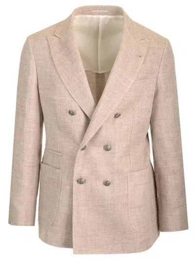 Brunello Cucinelli Double-breasted Blazer Jackets Beige