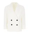 Brunello Cucinelli Women White Blazer With Classic Lapels And Front Patch Pockets In Twill Woman In White