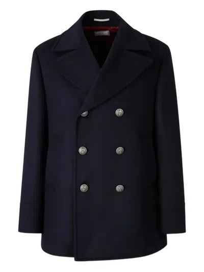 BRUNELLO CUCINELLI DOUBLE-BREASTED BUTTONED COAT