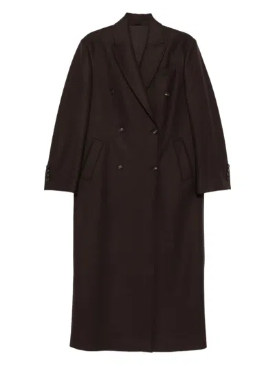 Brunello Cucinelli Double-breasted Buttoned Coat In Black